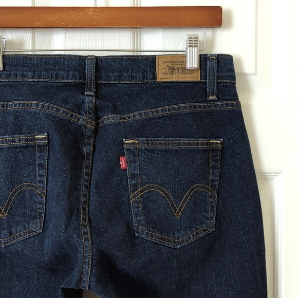 Levi's Y2K 529 Classic Dark Wash Mid Rise Curvy Boot Cut Jeans 8 - Picture 13 of 15